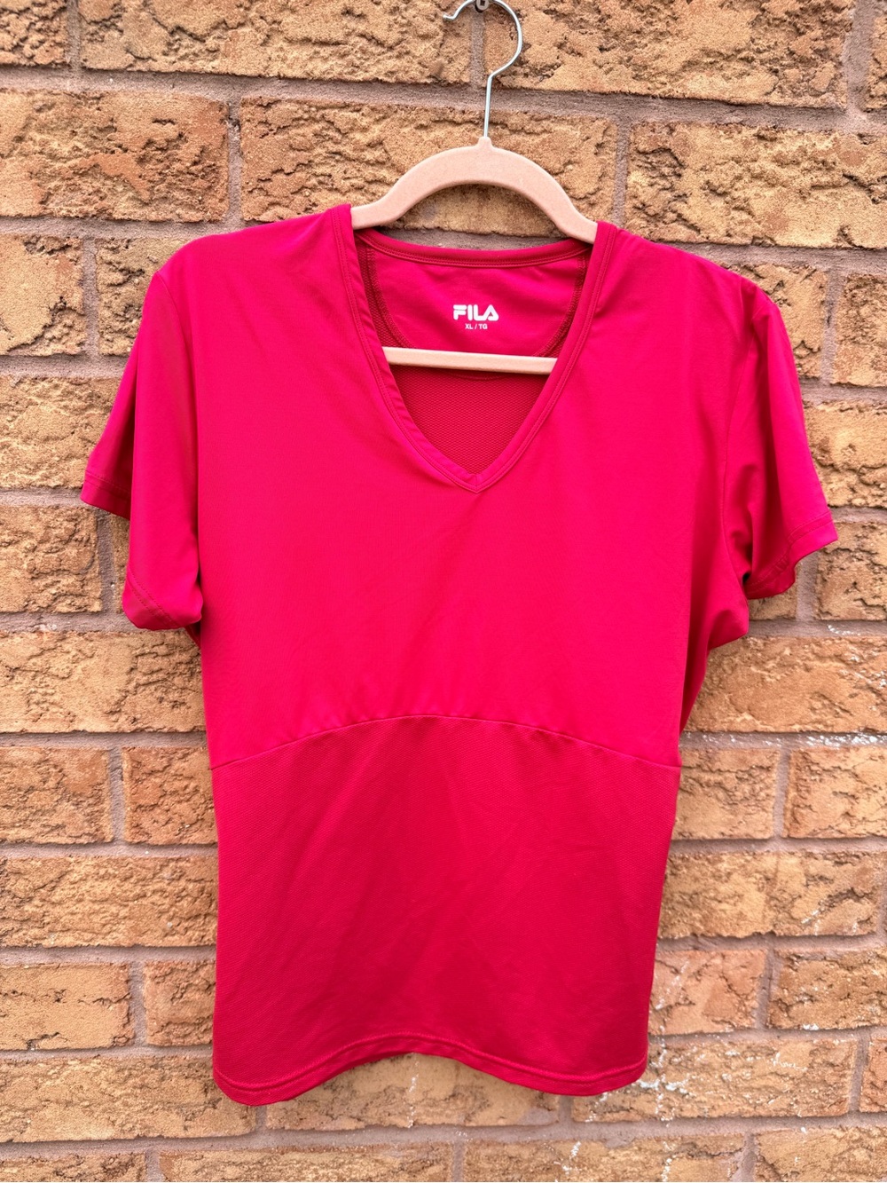 4/$25 • FILA Women's Red V-Neck Active Top